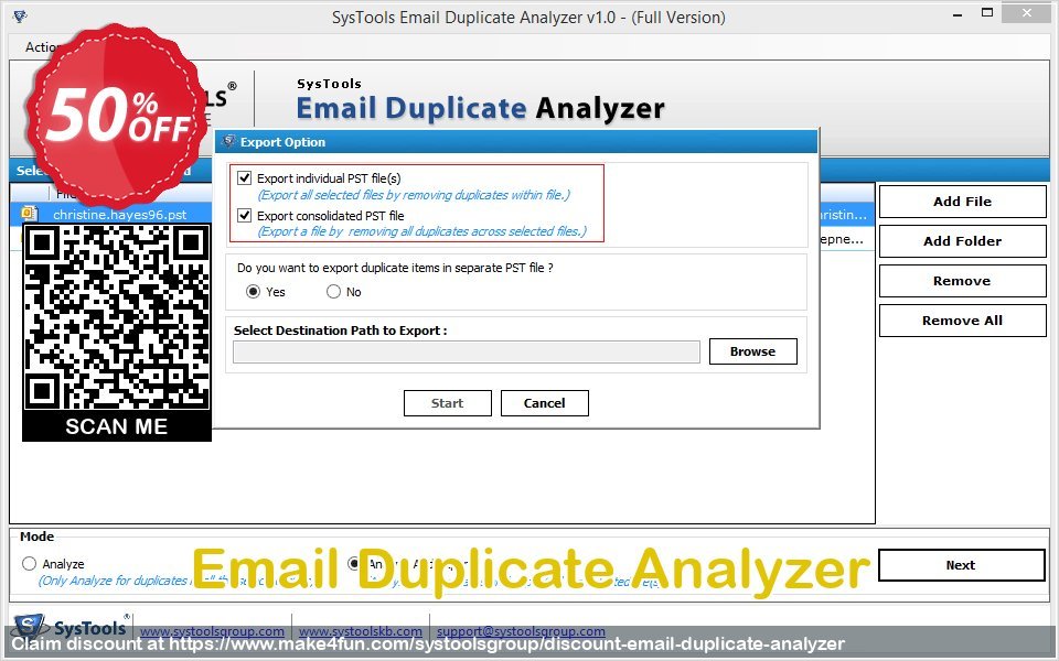 Email Duplicate Analyzer coupon codes for Bike Commute Day with 55% OFF, May 2025 - Make4fun