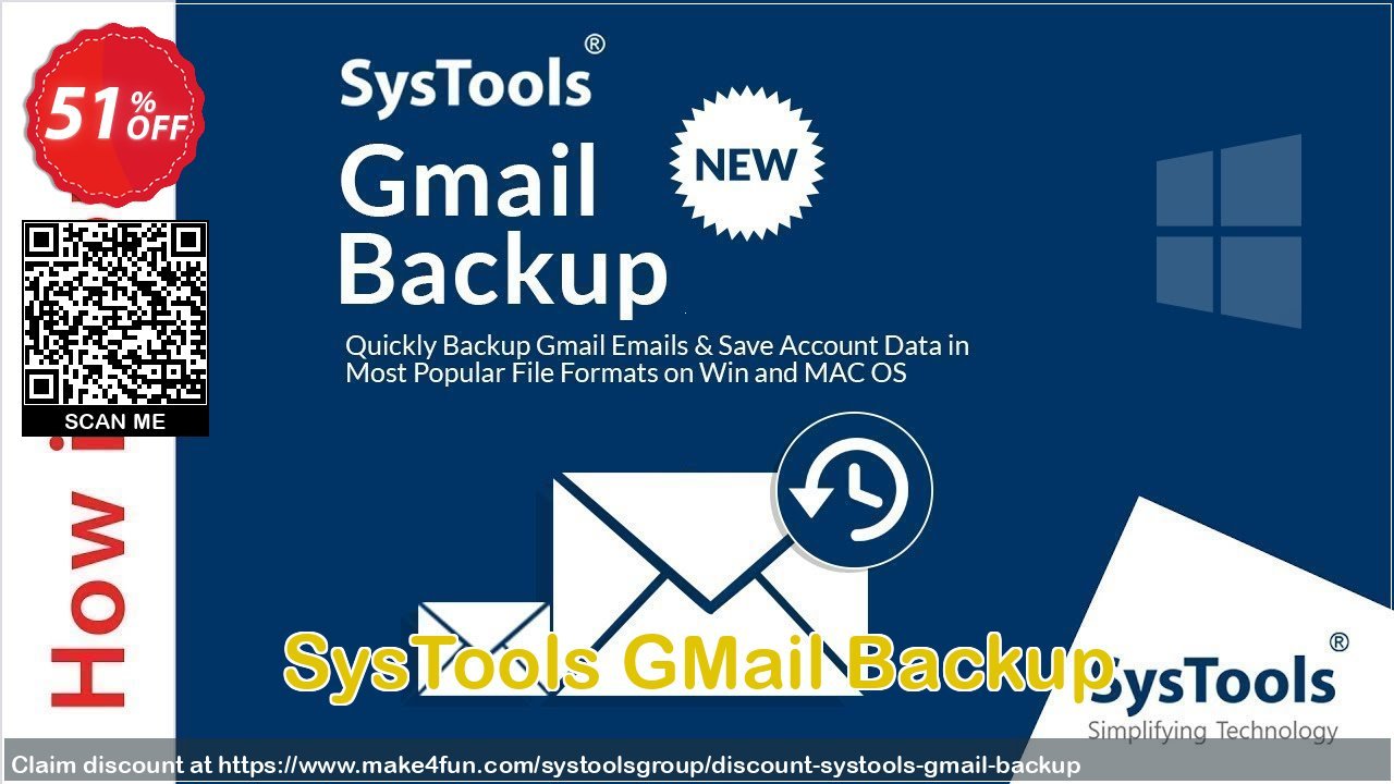 Systools Gmail Backup coupon codes for May Celebrations with 55% OFF, May 2025 - Make4fun