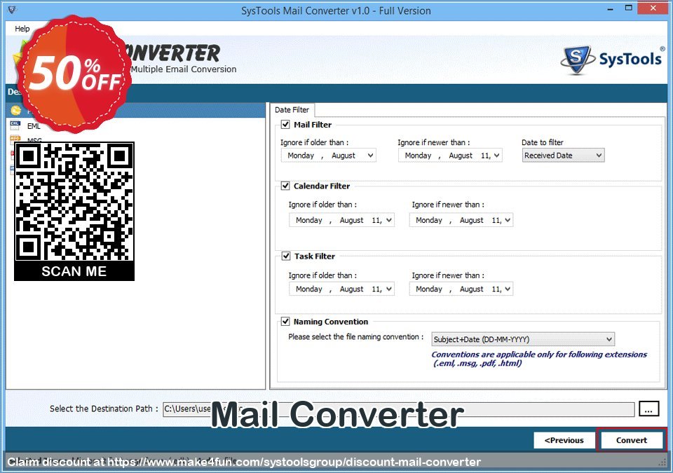 Systools Mail Converter coupon codes for Mom's Special Day with 55% OFF, May 2025 - Make4fun