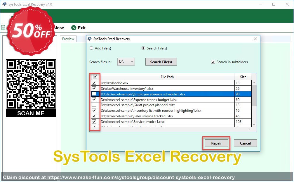 Systools Excel Recovery coupon codes for Mom's Special Day with 55% OFF, May 2025 - Make4fun