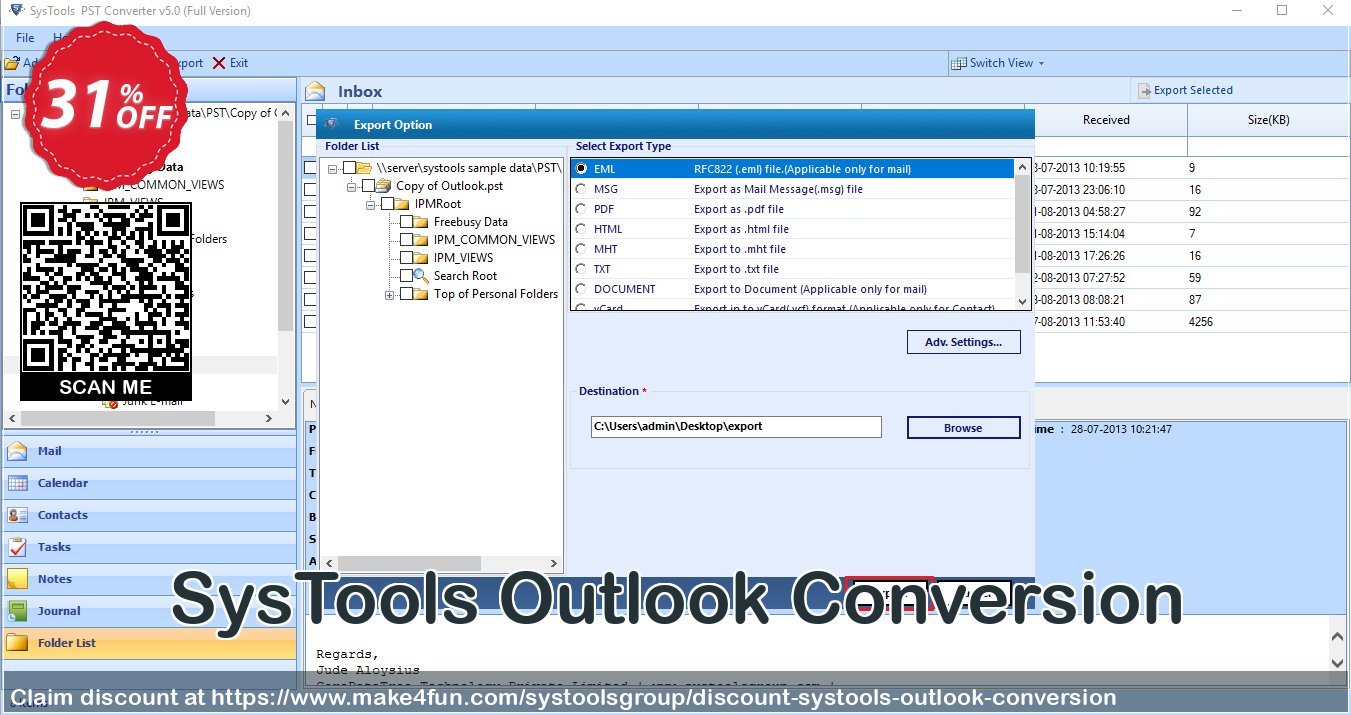 Systools outlook conversion coupon codes for Mom's Special Day with 35% OFF, May 2024 - Make4fun