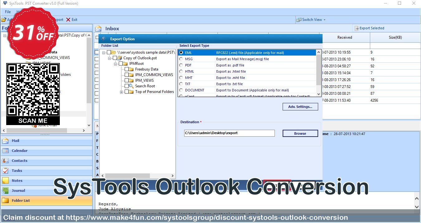 Systools Outlook Conversion coupon codes for Mom's Day with 35% OFF, May 2025 - Make4fun