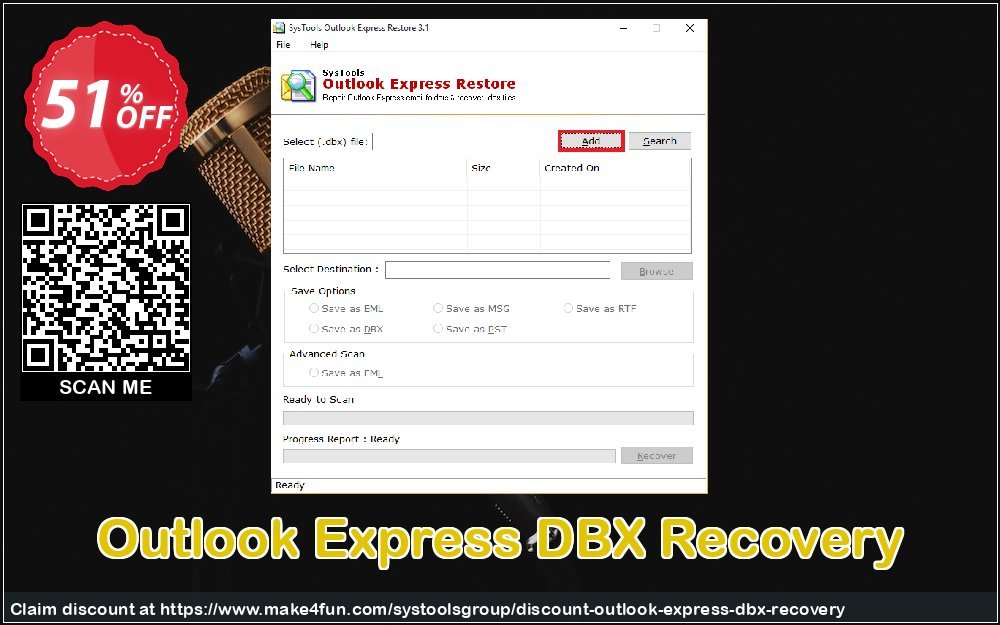 Outlook Express Dbx Recovery coupon codes for May Celebrations with 55% OFF, May 2025 - Make4fun