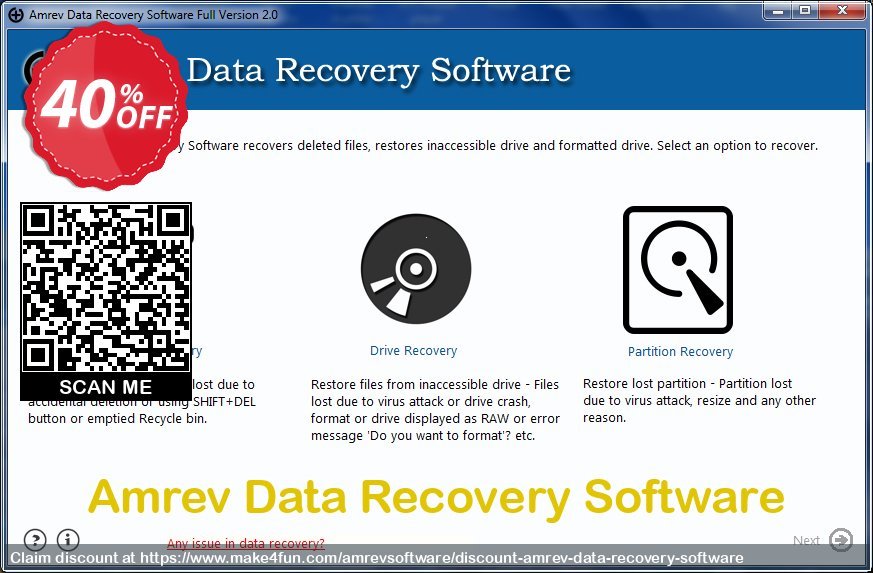 Amrev data recovery software coupon codes for Mom's Day with 45% OFF, May 2024 - Make4fun