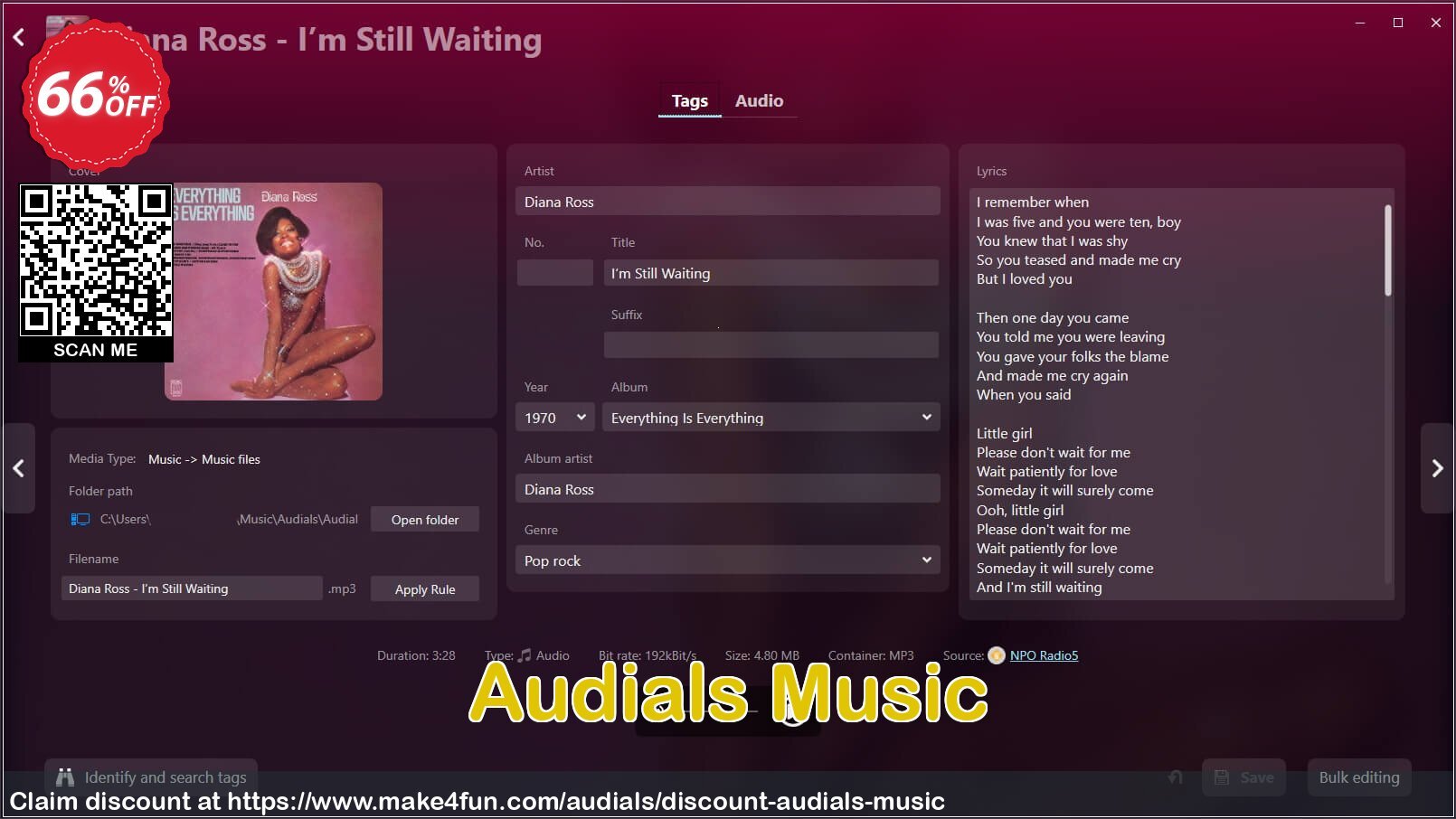Audials Music coupon codes for Mom's Day with 70% OFF, May 2025 - Make4fun