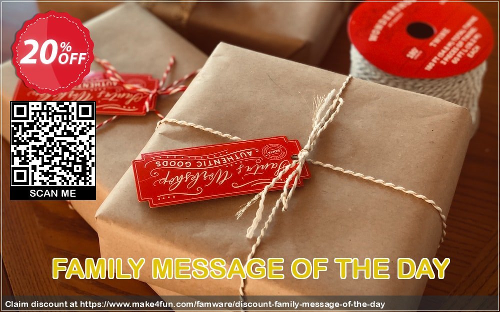 Family Message Of The Day coupon codes for Mom's Day with 20% OFF, May 2025 - Make4fun