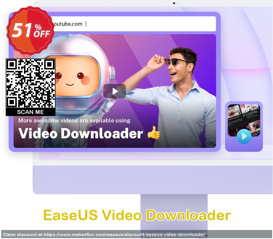 Easeus video downloader coupon codes for Love Week with 55% OFF, March 2024 - Make4fun