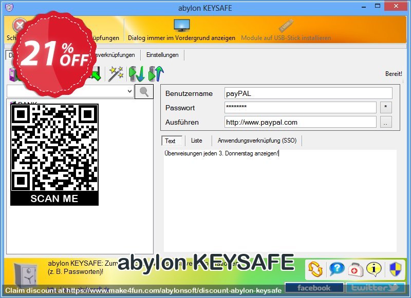 Abylon Keysafe coupon codes for May Celebrations with 25% OFF, May 2025 - Make4fun