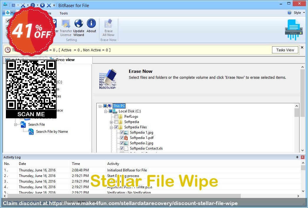 Stellar File Wipe coupon codes for Bike Commute Day with 45% OFF, May 2025 - Make4fun