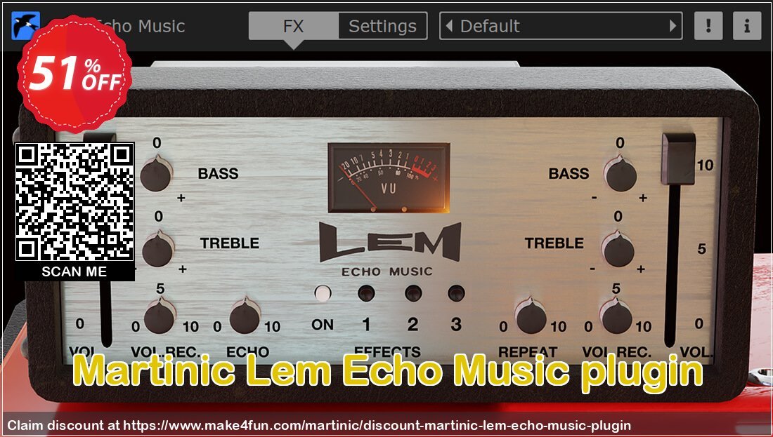 Martinic Lem Echo Music Plugin coupon codes for Mom's Special Day with 55% OFF, May 2025 - Make4fun