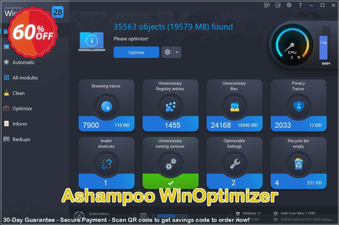 Ashampoo Winoptimizer coupon codes for Mom's Special Day with 80% OFF, May 2025 - Make4fun