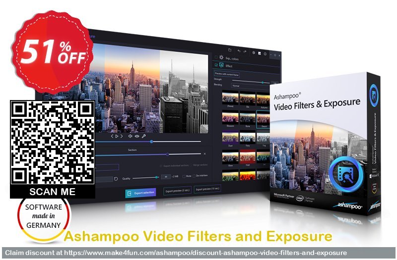 Ashampoo Video Filters And Exposure coupon codes for May Celebrations with 55% OFF, May 2025 - Make4fun