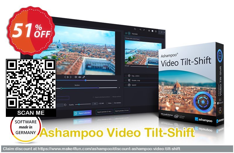 Ashampoo Video Tilt Shift coupon codes for Space Day with 55% OFF, May 2025 - Make4fun