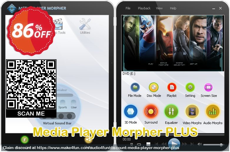 Media Player Morpher Plus coupon codes for Space Day with 90% OFF, May 2025 - Make4fun
