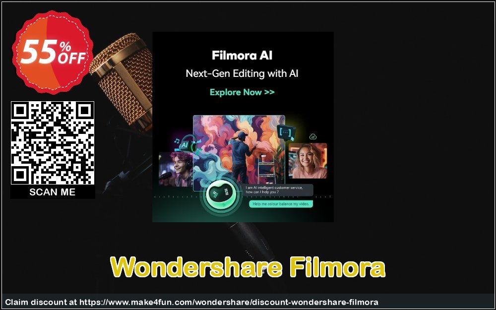 Wondershare filmora coupon codes for Embrace Day with 60% OFF, March 2024 - Make4fun