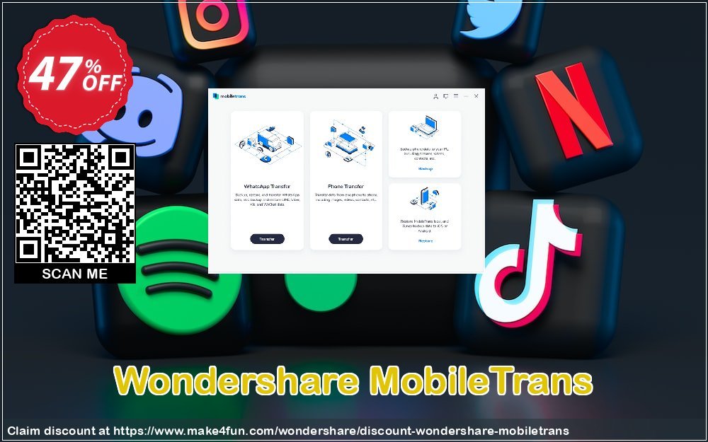 Wondershare mobiletrans coupon codes for Global Sleep Day with 55% OFF, March 2024 - Make4fun
